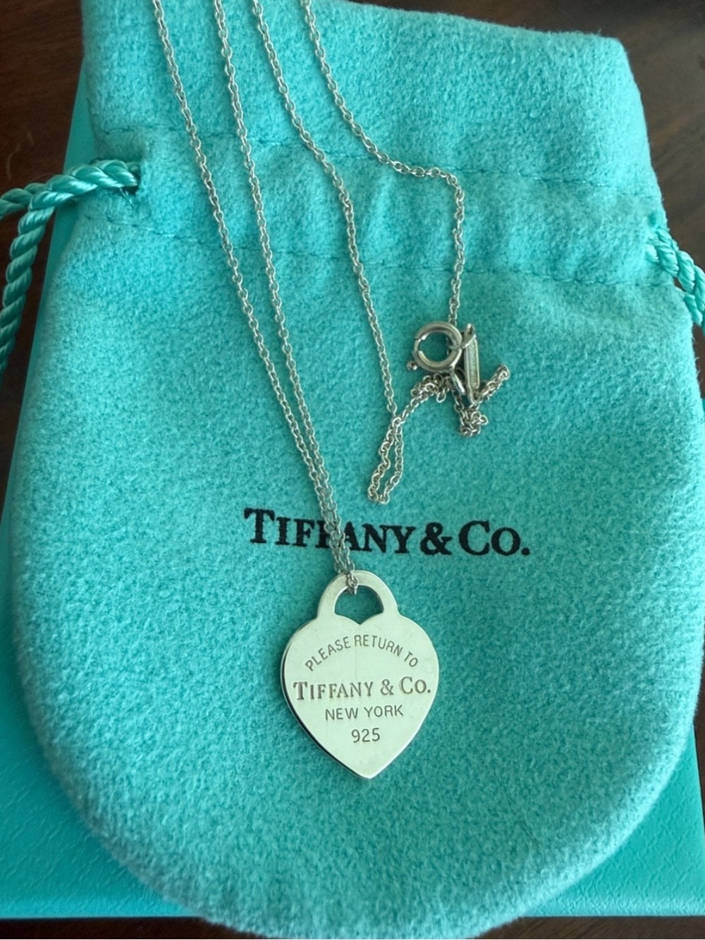 Tiffany & Co. Small Heart Pendant Please Return To Tiffany Necklace - 16”